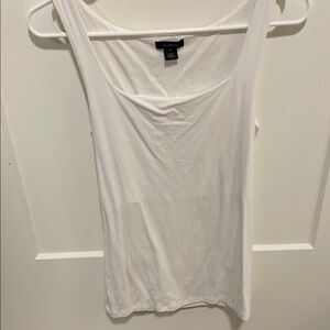 Halogen White Scoop Neck Tank Top